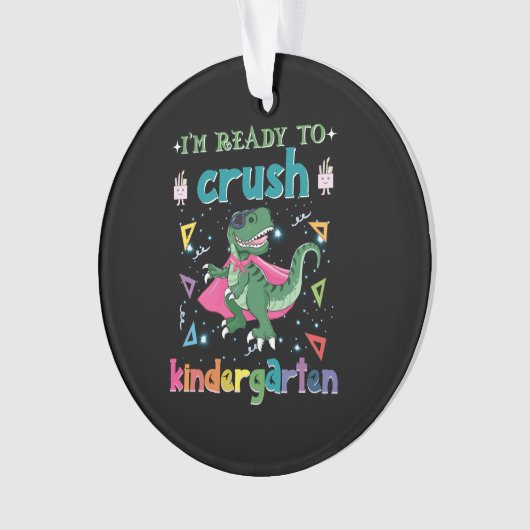 Ik ben klaar om de kindertuin te snoeien. ornament (voorkant)