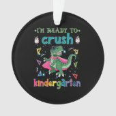 Ik ben klaar om de kindertuin te snoeien. ornament (voorkant)