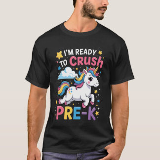 Ik ben klaar om de kleuter eenhoorn kinderen eerst t-shirt