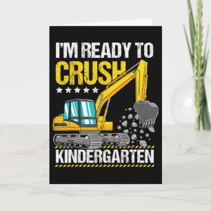 Ik ben klaar om de kleuterconstructie te verplette kaart