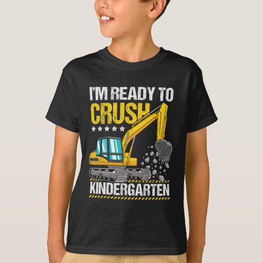 Ik ben klaar om de kleuterconstructie te verplette t-shirt (Voorkant)