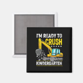 Ik ben klaar om de kleuterklas constructievoertuig magneet (Voorkant / Achterkant)