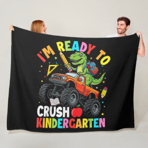 Ik ben klaar om de kleuterklas op de eerste dag te fleece deken