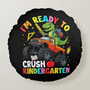 Ik ben klaar om de kleuterklas op de eerste dag te rond kussen
