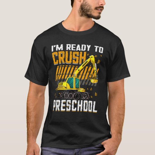 Ik ben klaar om de kleuterschool constructie voert t-shirt (Voorkant)