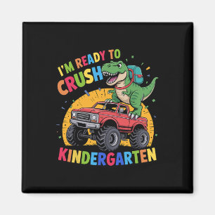 Ik ben klaar om de kleuterschool-dinosaurus neer t magneet