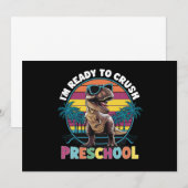 Ik ben klaar om de kleuterschool dinosaurus T Rex  Kaart (Voorkant / Achterkant)