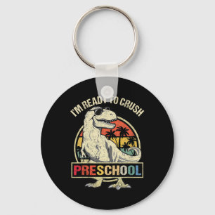 Ik ben klaar om de kleuterschool dinosaurus T Rex Sleutelhanger