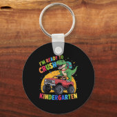 Ik ben klaar om de kleuterschool-dinosaurussen te sleutelhanger (Voorkant)