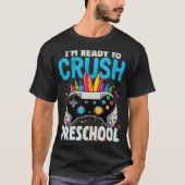 Ik ben klaar om de kleuterschool gamer terug naar  t-shirt (Voorkant)