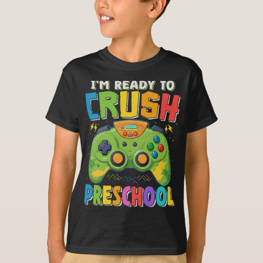 Ik ben klaar om de kleuterschool gamer terug naar t-shirt (Voorkant)