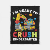 Ik ben klaar om de kleuterschool jongen graafmachi fleece deken (Voorkant)