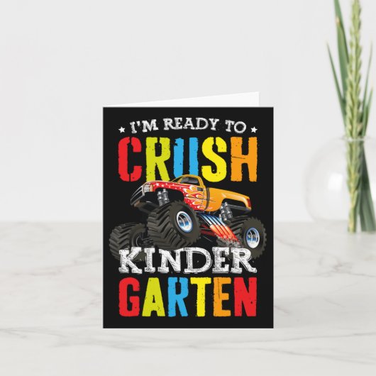 Ik ben klaar om de kleuterschool monstertruck te v kaart (Voorkant)