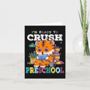 Ik ben klaar om de kleuterschool Schattigee tijger Kaart