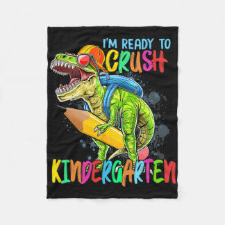 Ik ben klaar om de kleuterschool T Rex Dino vast t Fleece Deken