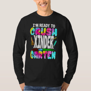 Ik ben klaar om de kleuterschool weer naar school t-shirt