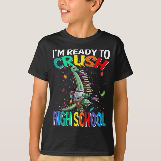 Ik ben klaar om de middelbare school brachiosaurus t-shirt (Voorkant)