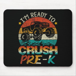 Ik ben klaar om de Pre-K Monster Truck Vintage Boy Muismat