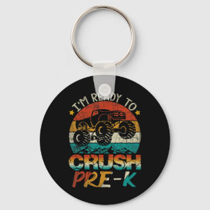 Ik ben klaar om de Pre-K monstertruck vintage jong Sleutelhanger
