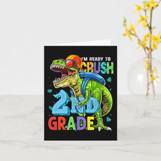 Ik ben klaar om de tweede klas dinosaur terug te b kaart (Gele Bloem)