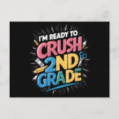 Ik ben klaar om de tweede klas terug te krijgen na briefkaart (Voorkant)