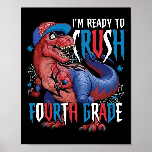 Ik ben klaar om de vierde klas dinosaurus te verpl poster (Voorkant)