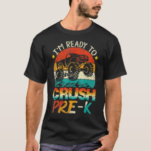 Ik ben klaar om de Vintage jongen van Prek Monster T-shirt