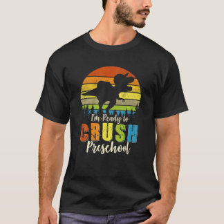 Ik ben klaar om de voorschoolse dinosaurus terug t t-shirt
