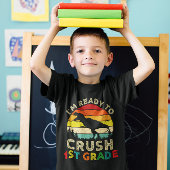 Ik ben klaar om eerste graad Retro Dinosaurus te v T-shirt