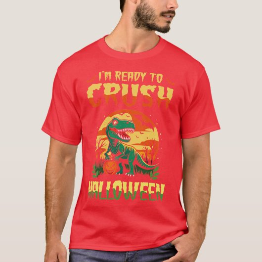 Ik ben klaar om Halloween te verpletteren T-shirt (Voorkant)