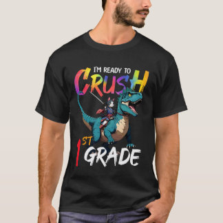 Ik ben klaar om het 1e leerjaar terug naar school t-shirt