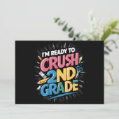 Ik ben klaar om het 2e leerjaar te kraken Terug na Kaart (Staand voorkant)