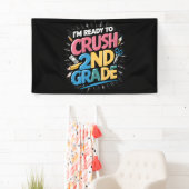 Ik ben klaar om het 2e leerjaar terug naar school spandoek (Insitu)
