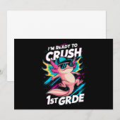 Ik ben klaar om het eerste leerjaar axolotl terug  kaart (Voorkant / Achterkant)