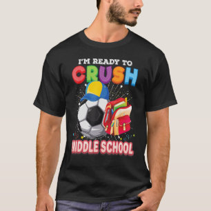 Ik ben klaar om het middelbare school voetbal teru t-shirt