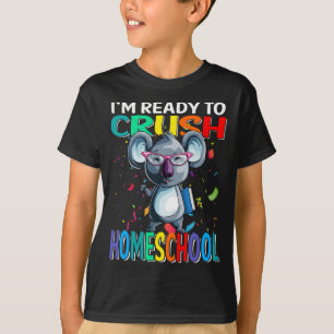 Ik ben klaar om Homeschool Koala weer naar school  T-shirt
