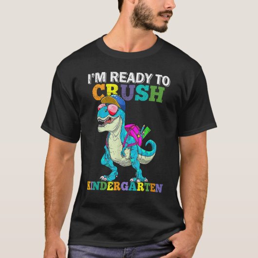 Ik ben klaar om Kindergarten Dinosaur terug te bre T-shirt (Voorkant)