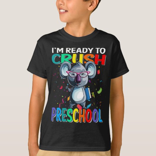 Ik ben klaar om kleuterschool Koala terug naar sch T-shirt (Voorkant)