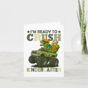 Ik ben klaar om kleuterschool T Rex dinosaurus Ber Kaart
