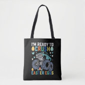 Ik ben klaar om paaseieren te pletten monstertruck tote bag (Voorkant)
