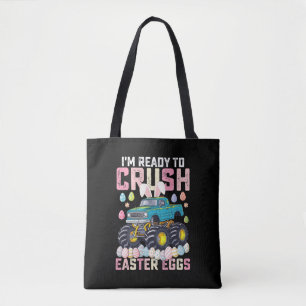 Ik ben klaar om Pasen Eieren Monstertruck te verpl Tote Bag