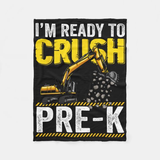 Ik ben klaar om pre-k constructie graafmachine te fleece deken (Voorkant)