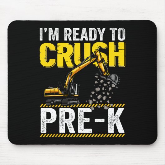 Ik ben klaar om pre-k constructie graafmachine te  muismat (Voorkant)