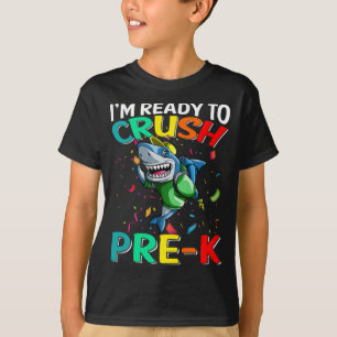 Ik ben klaar om pre-K haai terug naar school te br T-shirt