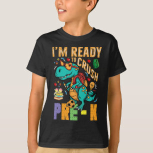 Ik ben klaar om Pre-K Monster Truck Dino terug te T-shirt