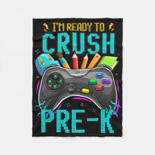 Ik ben klaar om Pre-K naar School Video Game B te  Fleece Deken