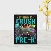 Ik ben klaar om Pre-K naar School Video Game B te  Kaart (Gele Bloem)