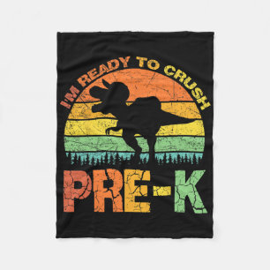 Ik ben klaar om Pre K T Rex dinosaurus Byck To Sc  Fleece Deken