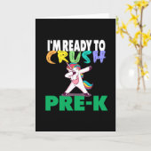 Ik ben klaar om Pre-K Unicorn Dab Dabbing te verpl Kaart (Gele Bloem)