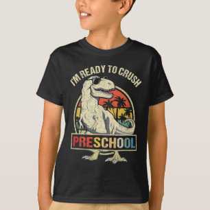 Ik ben klaar om Preschool Dinosaur T Rex back T te T-shirt